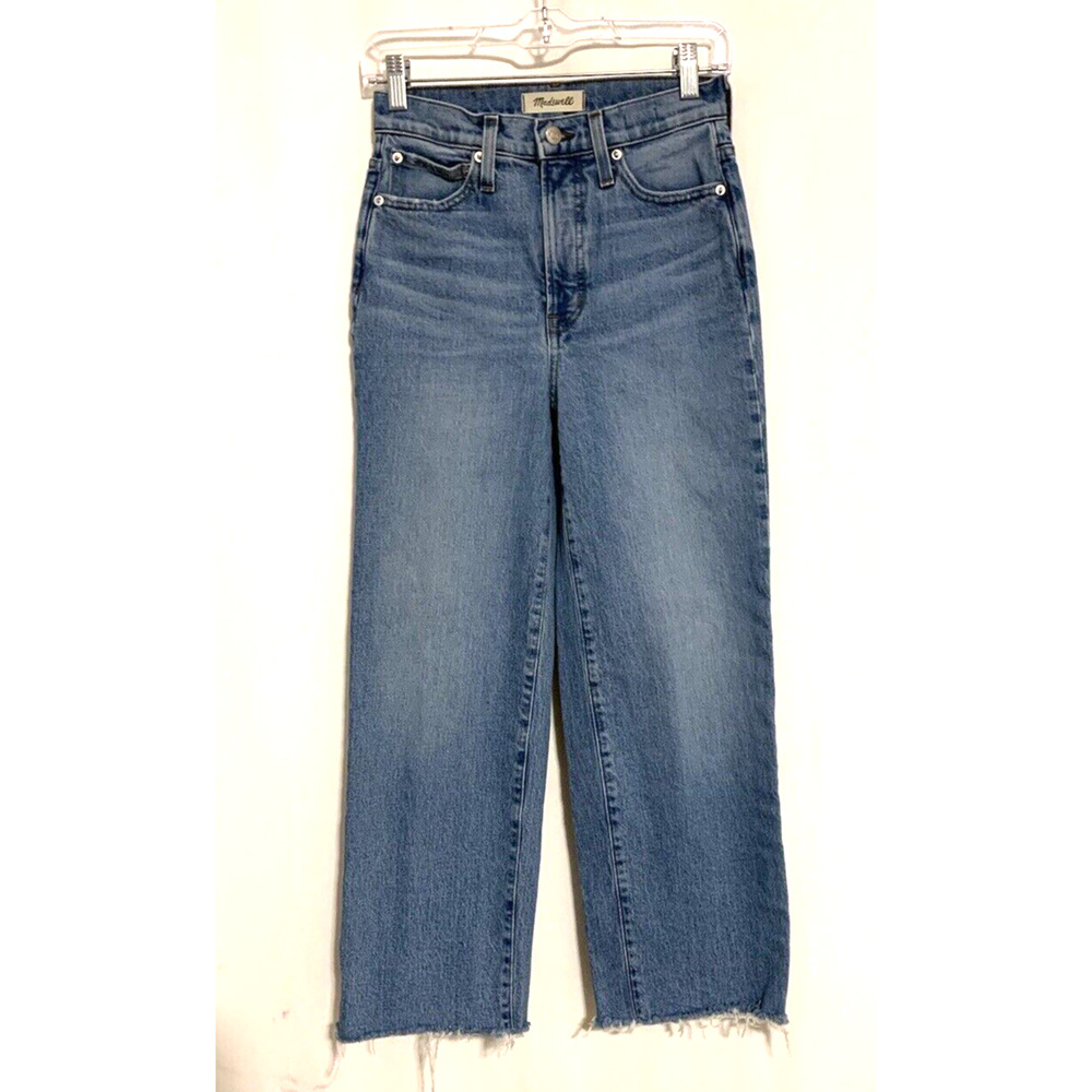 Madewell Womens Jeans The Perfect Vintage Wide Leg Crop Jean 25 Blue